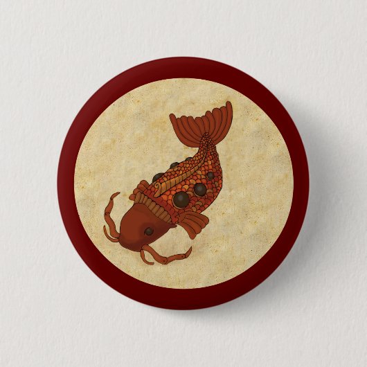 Steampunk Koi Button (Vorderseite)