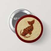 Steampunk Koi Button (Vorne & Hinten)