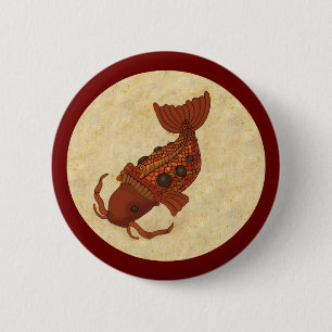 Steampunk Koi Button