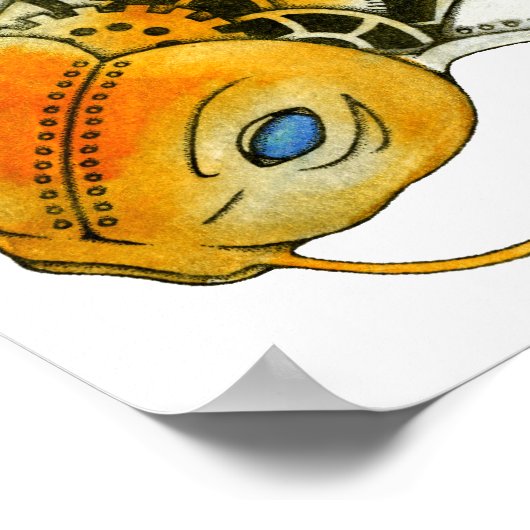 Steampunk Koi Poster (Ecke)