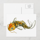 Steampunk Koi Postkarte (Vorne/Hinten)