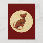 Steampunk Koi Postkarte (Vorderseite)