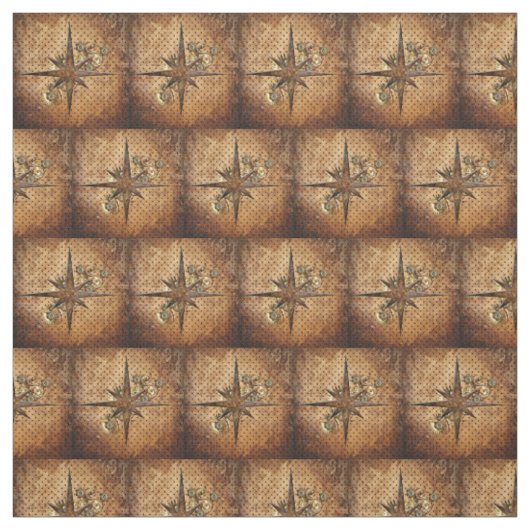 Steampunk-Kompass-Stern-Gewebe Stoff (Muster)