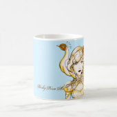 Steampunk Königin und Pfau-Tasse Kaffeetasse (Mittel)
