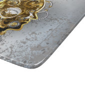 Steampunk-Kopf mit Manometer Schneidebrett (Ecke)