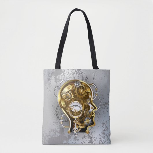 Steampunk-Kopf mit Manometer Tasche (Vorderseite)