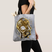 Steampunk-Kopf mit Manometer Tasche (Von Nahem)