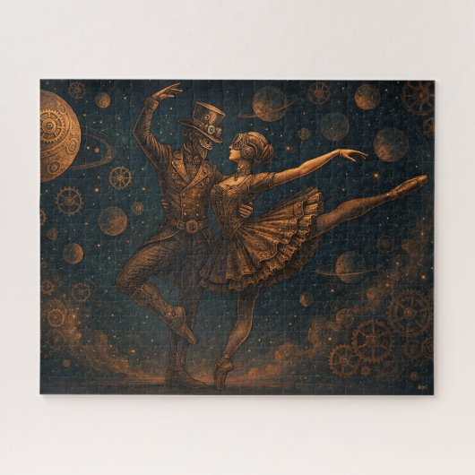 Steampunk-kosmisches Ballettpuzzle Puzzle (Horizontal)