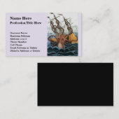 Steampunk Kraken riesige Krake nautisch Visitenkarte (Vorne/Hinten)