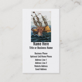 Steampunk Kraken riesige Krake nautisch Visitenkarte
