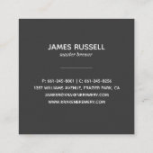 Steampunk Kraken Square Business Card Quadratische Visitenkarte (Rückseite)