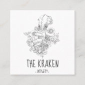 Steampunk Kraken Square Business Card Quadratische Visitenkarte (Vorderseite)