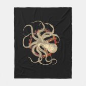 Steampunk-Kraken und robustes Uhrwerk Fleecedecke (Vorderseite)