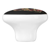 Steampunk-Kraken und robustes Uhrwerk Keramikknauf (Seitenansicht)