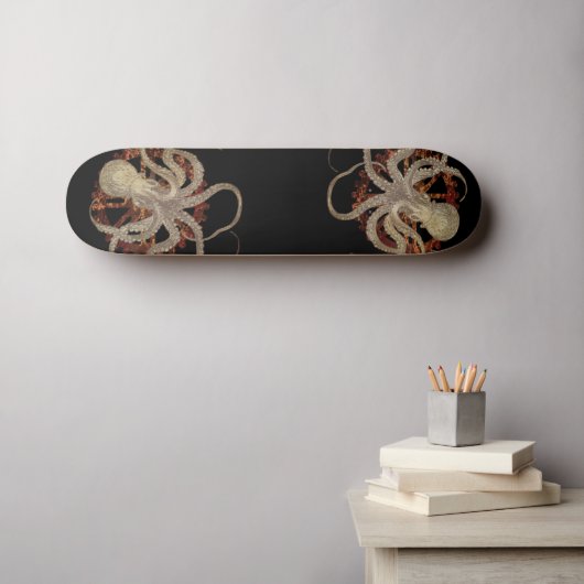 Steampunk-Kraken und robustes Uhrwerk Skateboard (Wandkunst (Horz))