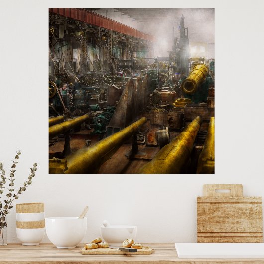 STEAMPUNK - Krieg - Wir sind bereit Poster (Küche)