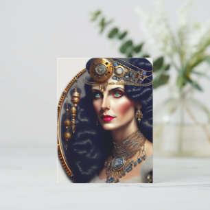 Steampunk-Kriegerprinzessin Postkarte