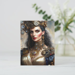 Steampunk-Kriegerprinzessin Postkarte