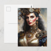 Steampunk-Kriegerprinzessin Postkarte (Vorne/Hinten)