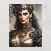 Steampunk-Kriegerprinzessin Postkarte (Vorderseite)