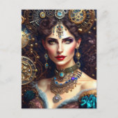 Steampunk-Kriegerprinzessin Postkarte (Vorderseite)