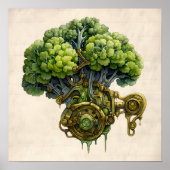 Steampunk Küchenkunst, Broccoli Poster (Vorne)
