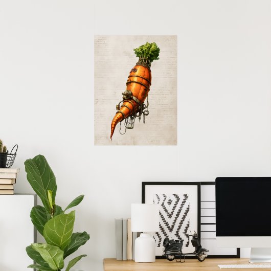 Steampunk Küchenkunst, Carrot Poster (Heimbüro)
