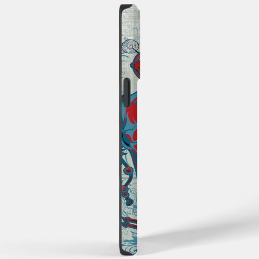 Steampunk Kuh Skull und Indische Stammesfedern Case-Mate iPhone Hülle (Rückseite / Rechts)