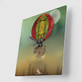 Steampunk Kunst-Wanduhr Quadratische Wanduhr (Winkel)