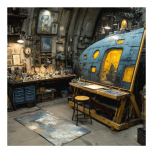 Steampunk-Künstler U-Boot-Studio Chaos Fotodruck