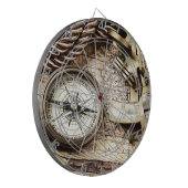 steampunk Küstenseeseil-Antikenkompaß Dartscheibe (Vorderseite Links)