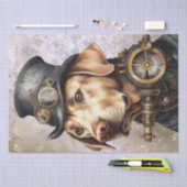 Steampunk Labrador Dog Seidenpapier (Handwerk)