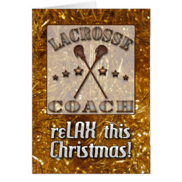 Steampunk Lacrosse Coach Weihnachtskarte