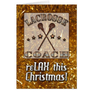 Steampunk Lacrosse Coach Weihnachtskarte