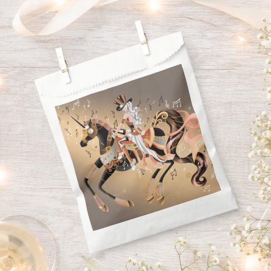 Steampunk Lady and Mechanical Horse Geschenktütchen (Ausgeschnitten)