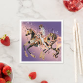 Steampunk Lady and Mechanical Horse Serviette (Beispiel)