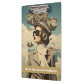 Steampunk Lady Chase Your Dreams Furchtlos Klemmbrett (Links)