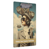 Steampunk Lady Chase Your Dreams Furchtlos Klemmbrett (Rechts)