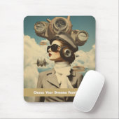 Steampunk Lady Chase Your Dreams Furchtlos Mousepad (Mit Mouse)