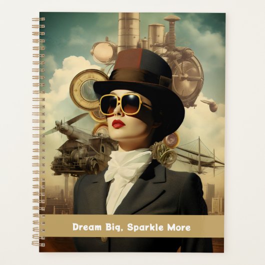 Steampunk Lady Dream Big, Sparkle more Planer (Vorderseite)