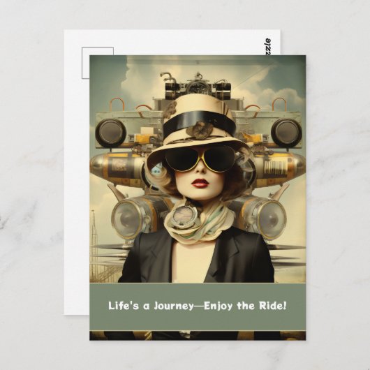 Steampunk Lady Life ist eine Reise—Genießen Sie di Postkarte (Vorne/Hinten)