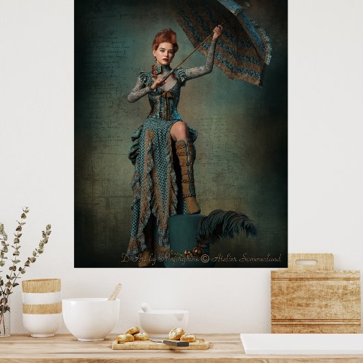 Steampunk Lady Poster (Küche)