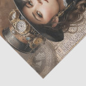 Steampunk Lady, Viktorianische Ephemera Seidenpapier (Ausschnitt)