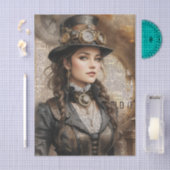 Steampunk Lady, Viktorianische Ephemera Seidenpapier (Handwerk)