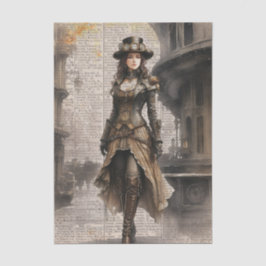 Steampunk Lady, Viktorianische Ephemera Seidenpapier
