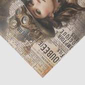 Steampunk Lady, Viktorianische Ephemera Seidenpapier (Ausschnitt)