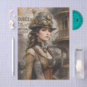 Steampunk Lady, Viktorianische Ephemera Seidenpapier (Handwerk)