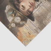 Steampunk Lady, Viktorianische Ephemera Seidenpapier (Ausschnitt)