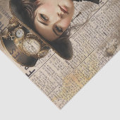 Steampunk Lady, Viktorianische Ephemera Seidenpapier (Ausschnitt)
