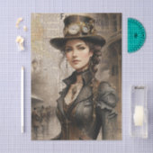 Steampunk Lady, Viktorianische Ephemera Seidenpapier (Handwerk)